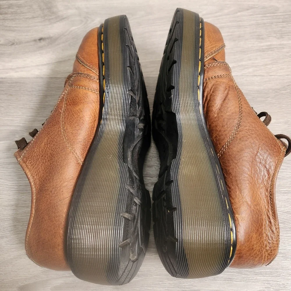Vintage Dr Martens Brown Leather‎ Shoes Size 6 Y2K Wingtip Brogue Oxford Chunky